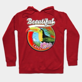 Beautiful Lanzarote vacation logo. Hoodie